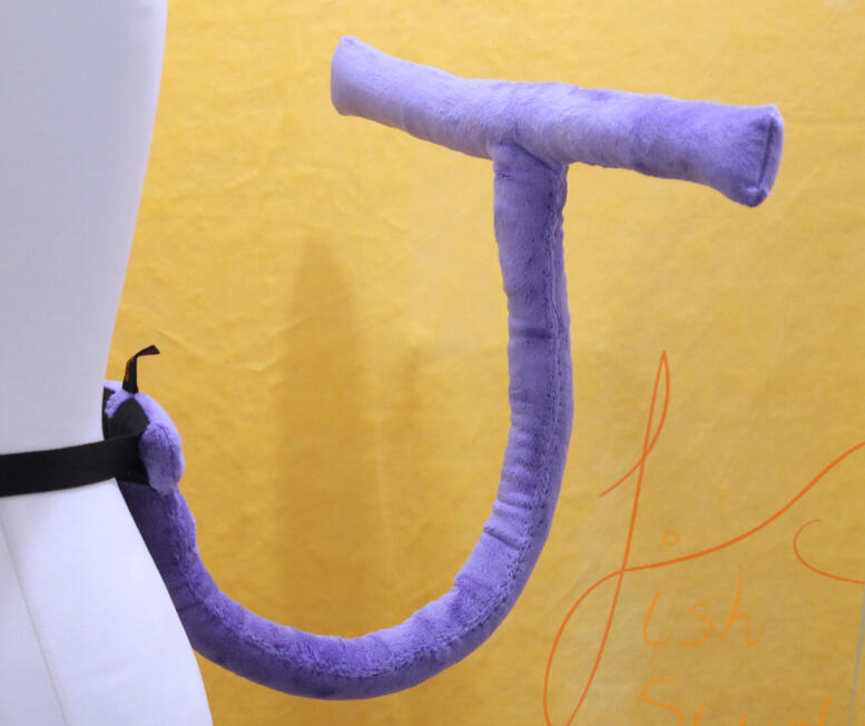 Undertale Jevil Cosplay A one off jevil tail made for a cosplay commission. it has a wire core, wrapped with wadding and covered in soft plush fabric. it is posable, and is attached to a belt with belt loops. handmade by fishpish studios